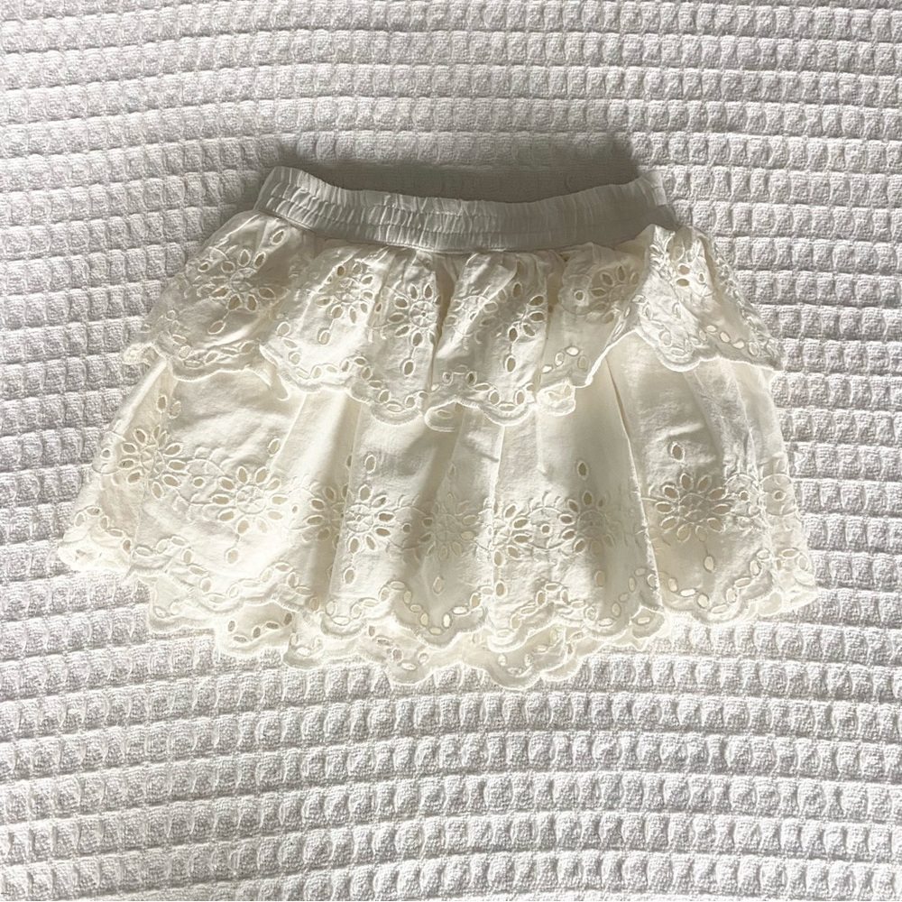 Baby gap white tiered eyelet skirt NWT size 18-24M